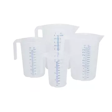 Pot gradue plastique 5 litres, mesureur en litre et ml