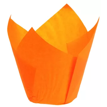 Caissette Tulipcup assortie (x 300) - droite - Ø 3,5 x ht 5,5 cm